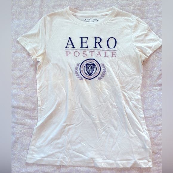White Aeropostale crew tee - Picture 1 of 1